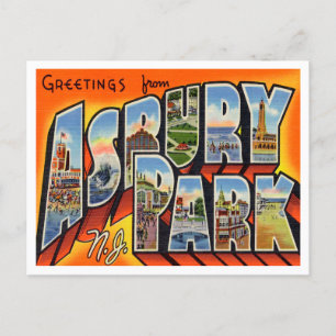 Postal Saludos desde Asbury Park, Viajes de Nueva Jersey