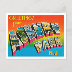 Postal Saludos desde Asbury Park, Viajes de Nueva York