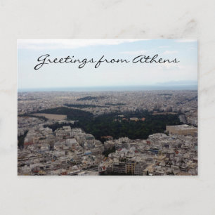 Postal saludos desde atenas vista