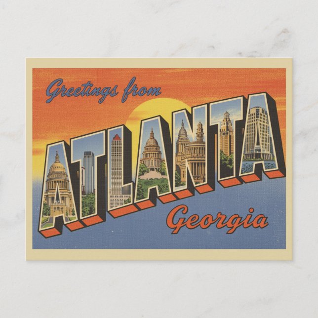 Postal "Saludos desde Atlanta, Georgia" (Anverso)