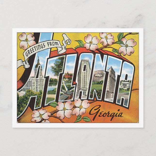 Postal Saludos desde Atlanta Georgia USA Postcard (Anverso)