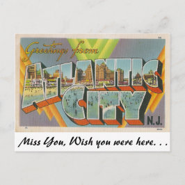Postal Saludos desde Atlantic City, Nueva Jersey
