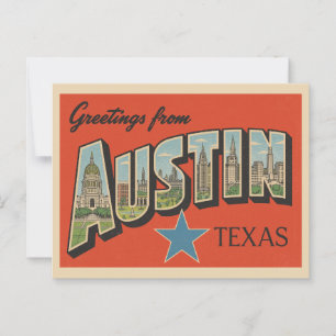 Postal "Saludos desde Austin, Texas"