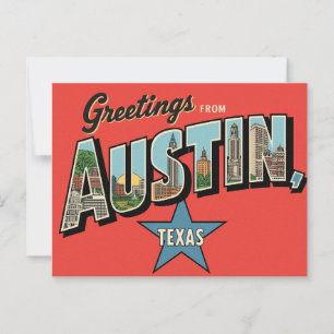 Postal "Saludos desde Austin, Texas"