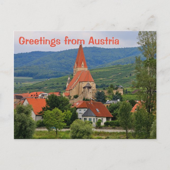 Postal Saludos desde Austria, Weissenkirchen (Anverso)