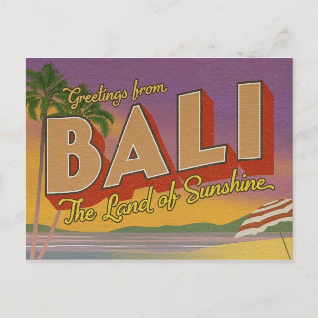 Postal Saludos desde Bali Postcard (Anverso)