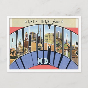 Postal Saludos desde Baltimore Maryland USA