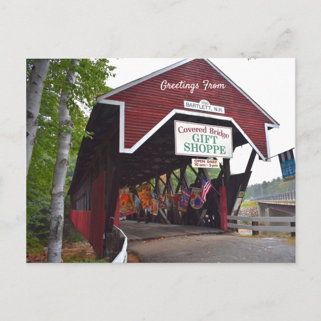 Postal Saludos desde Bartlett, NH Postcard (Anverso)