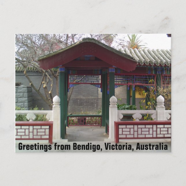 Postal Saludos desde Bendigo, Victoria, Australia (Anverso)
