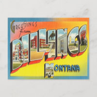 Saludos desde Billings, Montana Vintage Travel