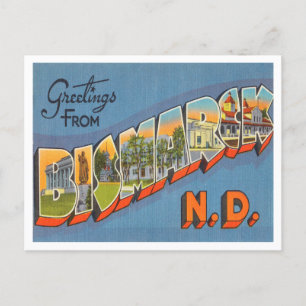 Postal Saludos desde Bismarch, North Dakota Travel
