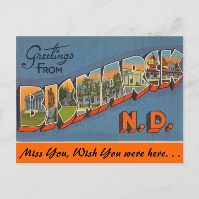 Postal Saludos desde Bismark (Anverso)