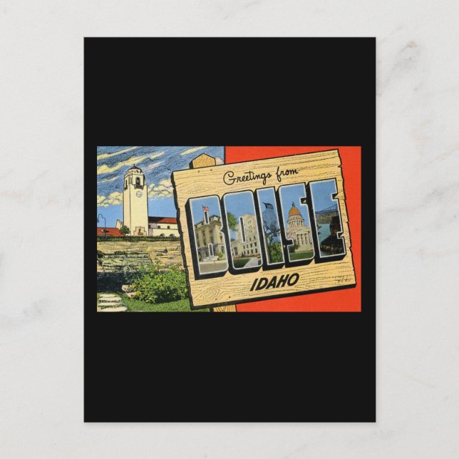Postal Saludos desde Boise Idaho (Anverso)