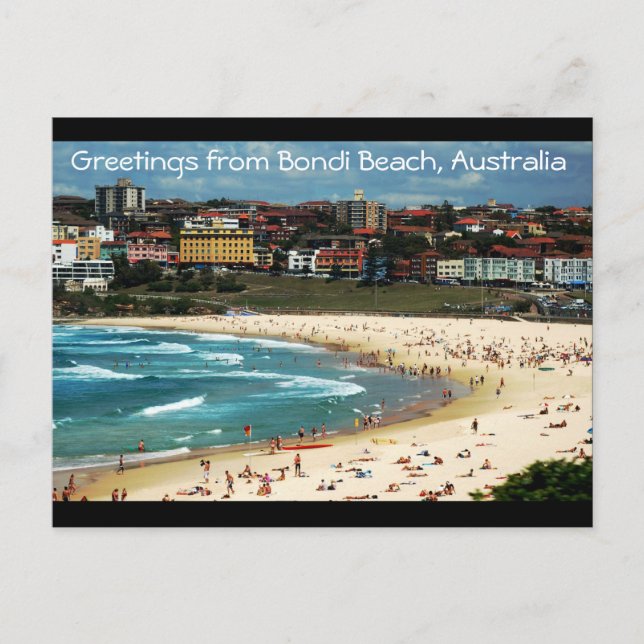 Postal Saludos desde Bondi Beach, Australia (Anverso)