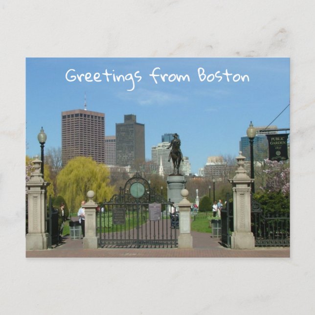 Postal Saludos desde Boston (Anverso)