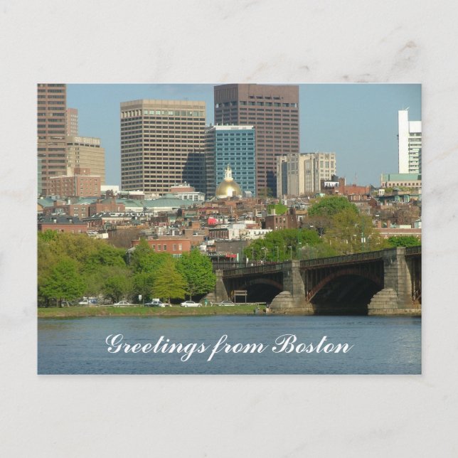 Postal Saludos desde Boston (Anverso)