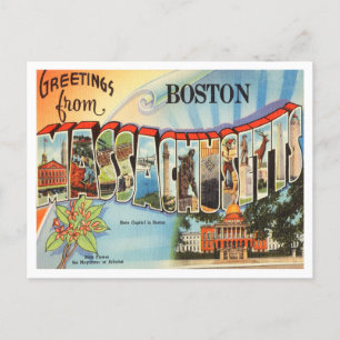 Postal Saludos desde Boston, Massachusetts Travel
