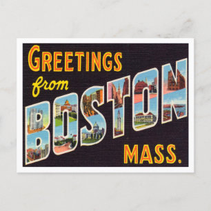 Postal Saludos desde Boston, Massachusetts Travel