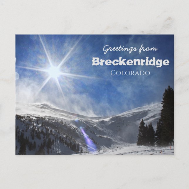 Postal Saludos desde Breckenridge Colorado Scenic (Anverso)