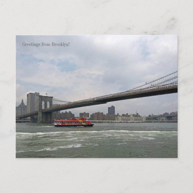 Postal Saludos desde Brooklyn, NY Postcard (Anverso)