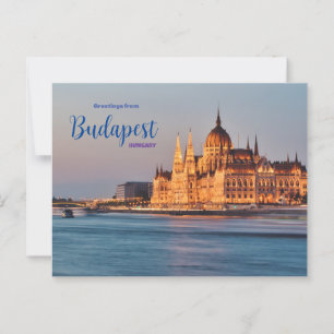 Postal Saludos desde Budapest Hungría Postcard Scenic