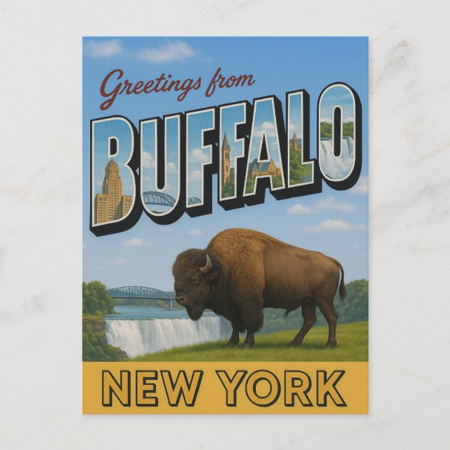Postal Saludos desde Buffalo Nueva York (Anverso)