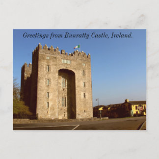 Postal Saludos desde Bunratty Castle, Irlanda