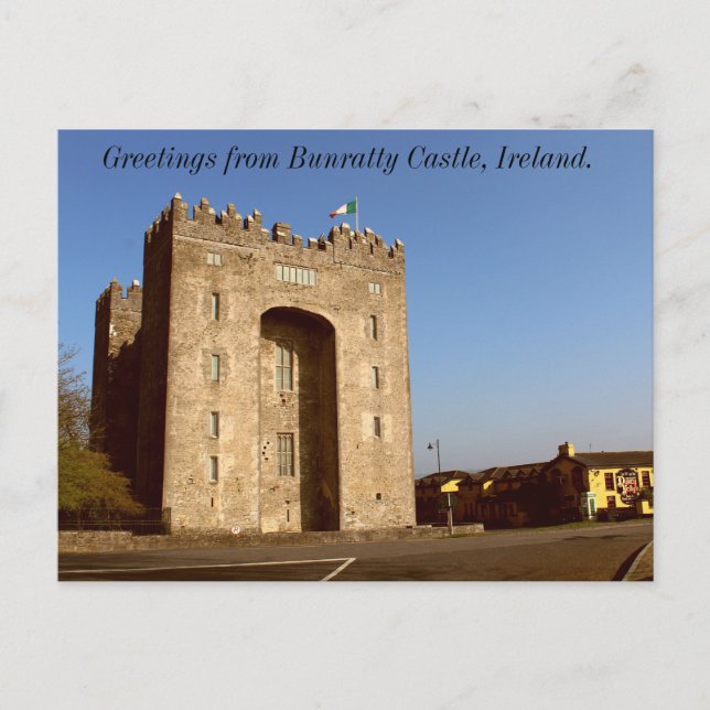 Postal Saludos desde Bunratty Castle, Irlanda (Anverso)