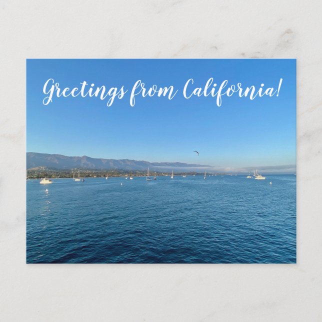 Postal Saludos desde California: Postcard de Santa Bárbar (Anverso)