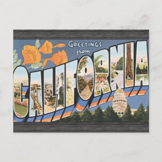 Postal Saludos desde California, Vintage