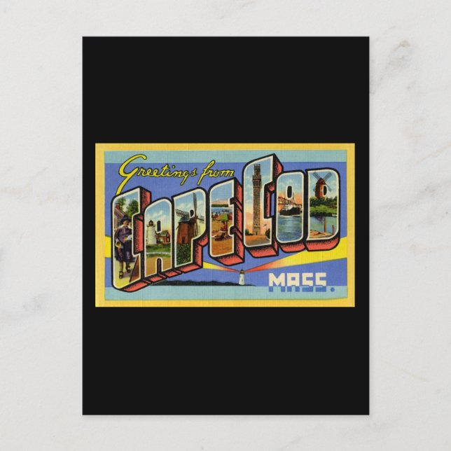 Postal Saludos desde Cape Cod Massachusetts (Anverso)