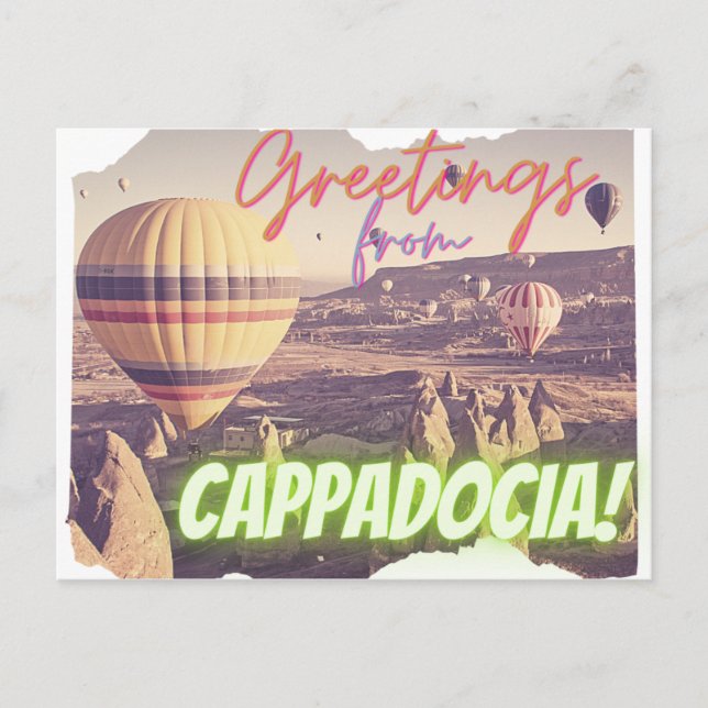 Postal Saludos desde Cappadocia Turquía (Anverso)