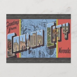 Postal Saludos desde Carson City Nevada, Vintage