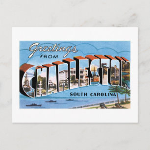 Postal ¡Saludos desde Charleston, Carolina del Sur!