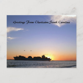 Postal Saludos desde Charleston South Carolina Personiza