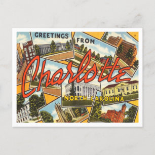 Postal Saludos desde Charlotte, Carolina del Norte Viajes