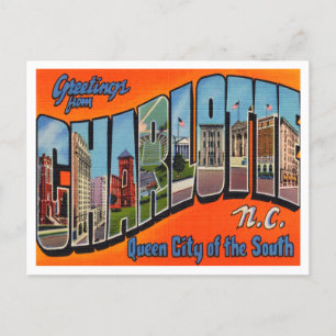 Postal Saludos desde Charlotte, Carolina del Norte Viajes