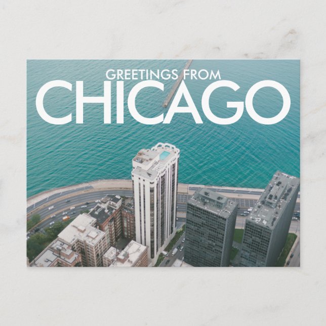 Postal Saludos desde Chicago Postcard (Anverso)