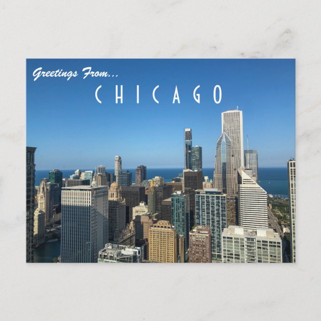 Postal Saludos desde Chicago Postcard (Anverso)