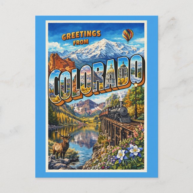 Postal Saludos desde Colorado (Anverso)