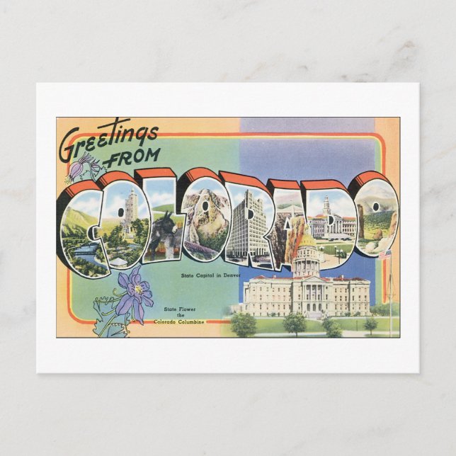 Postal Saludos desde Colorado (Anverso)