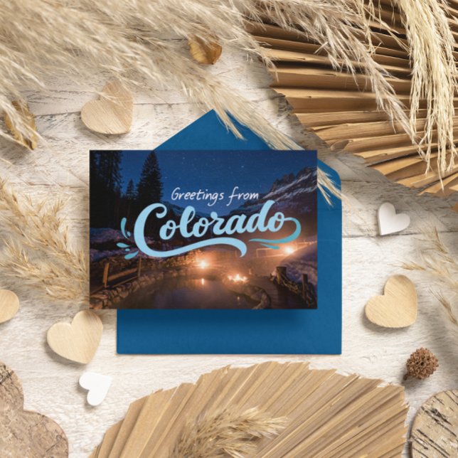 Postal Saludos desde Colorado - Tumbas termales nocturnas (Subido por el creador)