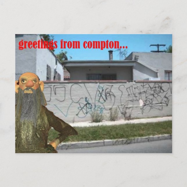 Postal saludos desde compton (Anverso)