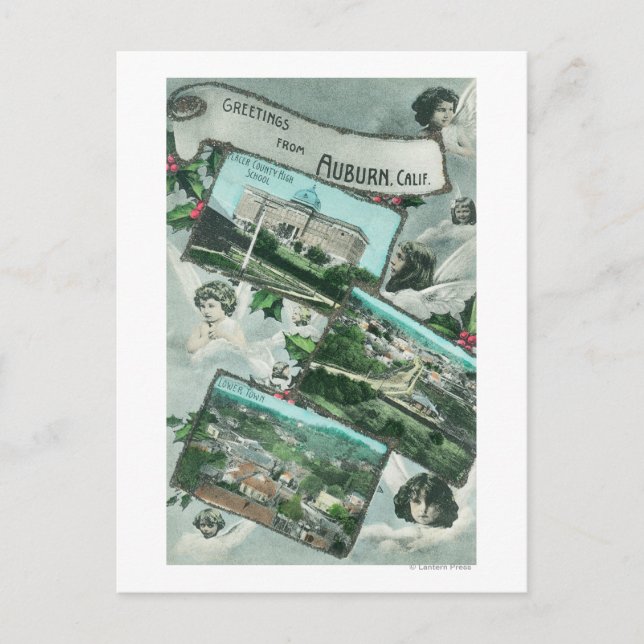 Postal Saludos desde con vistas escénicasAuburn, CA (Anverso)
