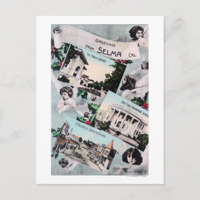 Postal Saludos desde con vistas escénicasSelma, CA (Anverso)