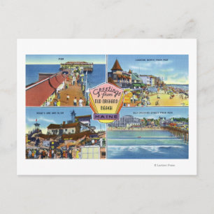 Postal Saludos desde con vistas panorámicas