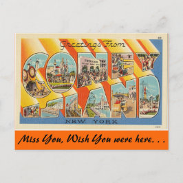 Postal Saludos desde Coney Island