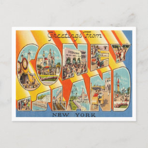 Postal Saludos desde Coney Island, Nueva York Travel