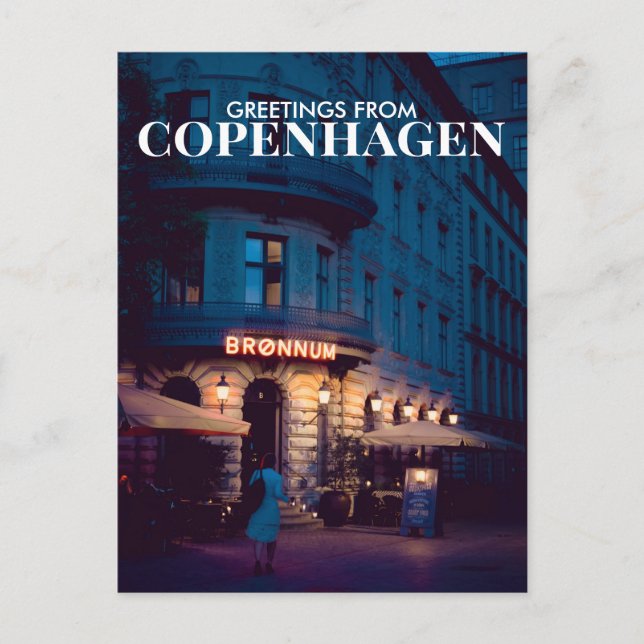 Postal Saludos desde Copenhague Dinamarca (Anverso)