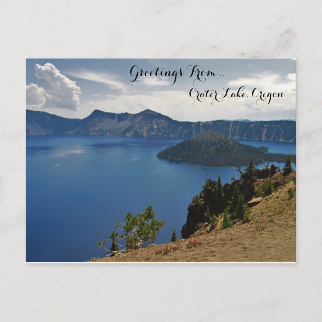Postal Saludos desde Crater Lake (Anverso)